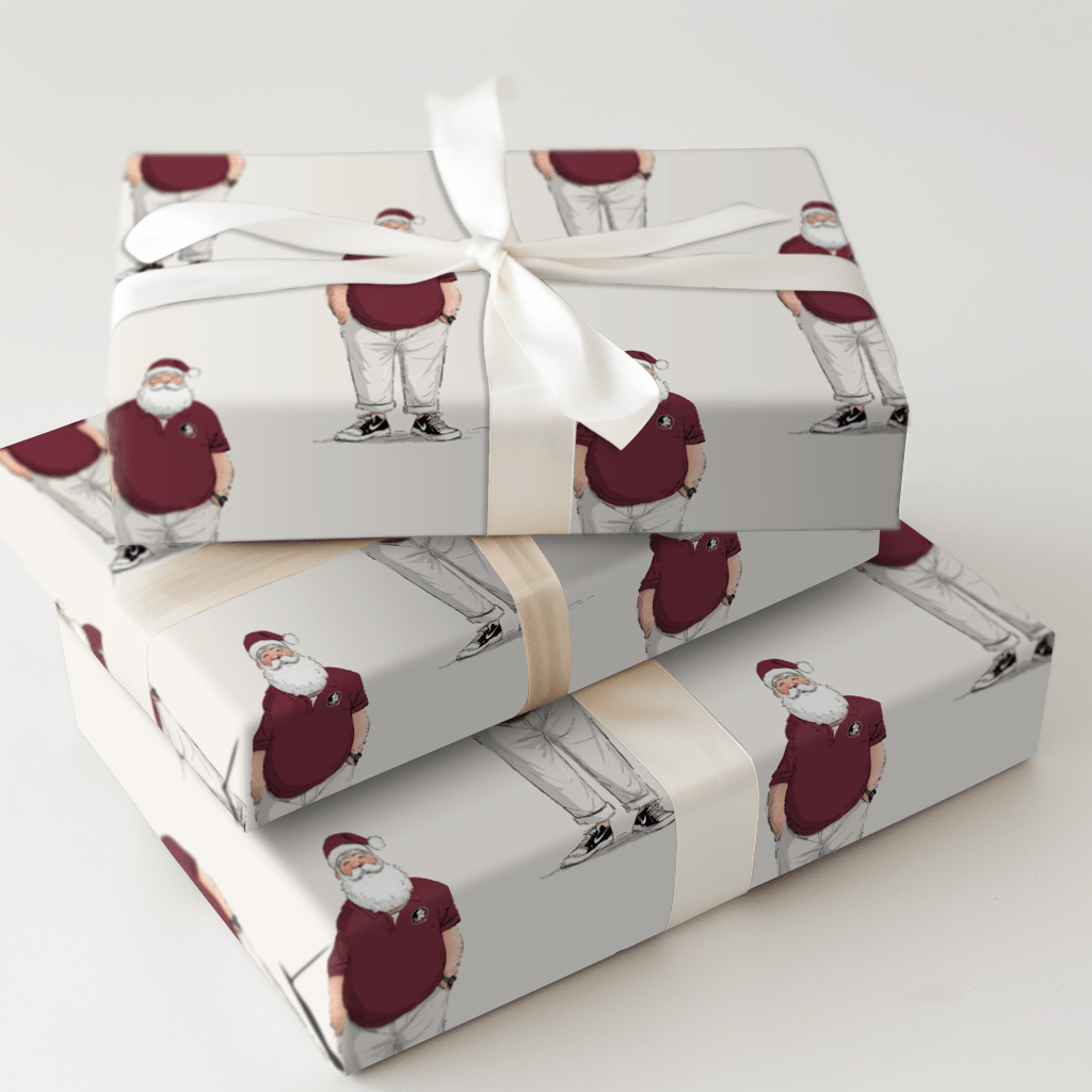 FSU Santa Polo - Wrapping Paper - Aspen & Arlo