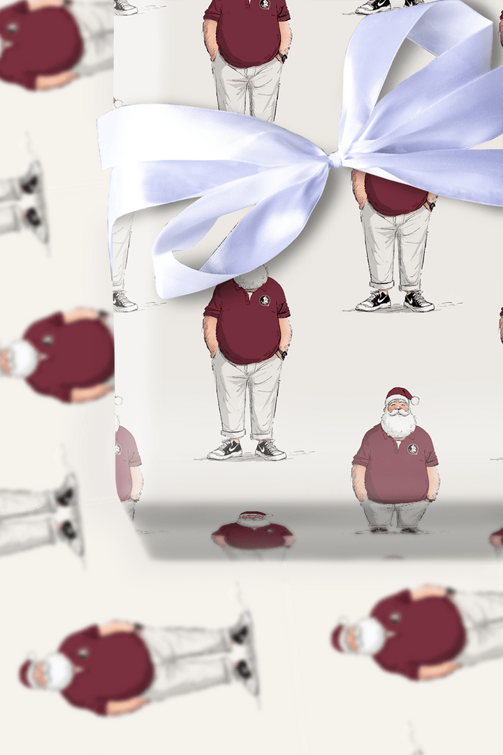 FSU Santa Polo - Wrapping Paper - Aspen & Arlo