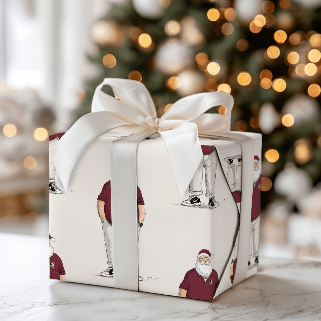 FSU Santa Polo - Wrapping Paper - Aspen & Arlo