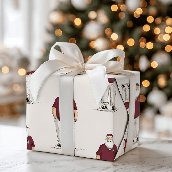 FSU Santa Polo - Wrapping Paper - Aspen & Arlo