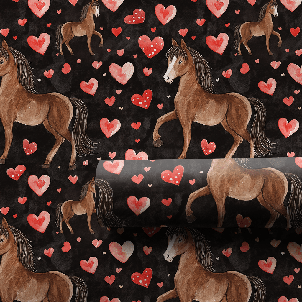 Missouri Fox Trotter Valentine - Wrapping Paper - Aspen & Arlo