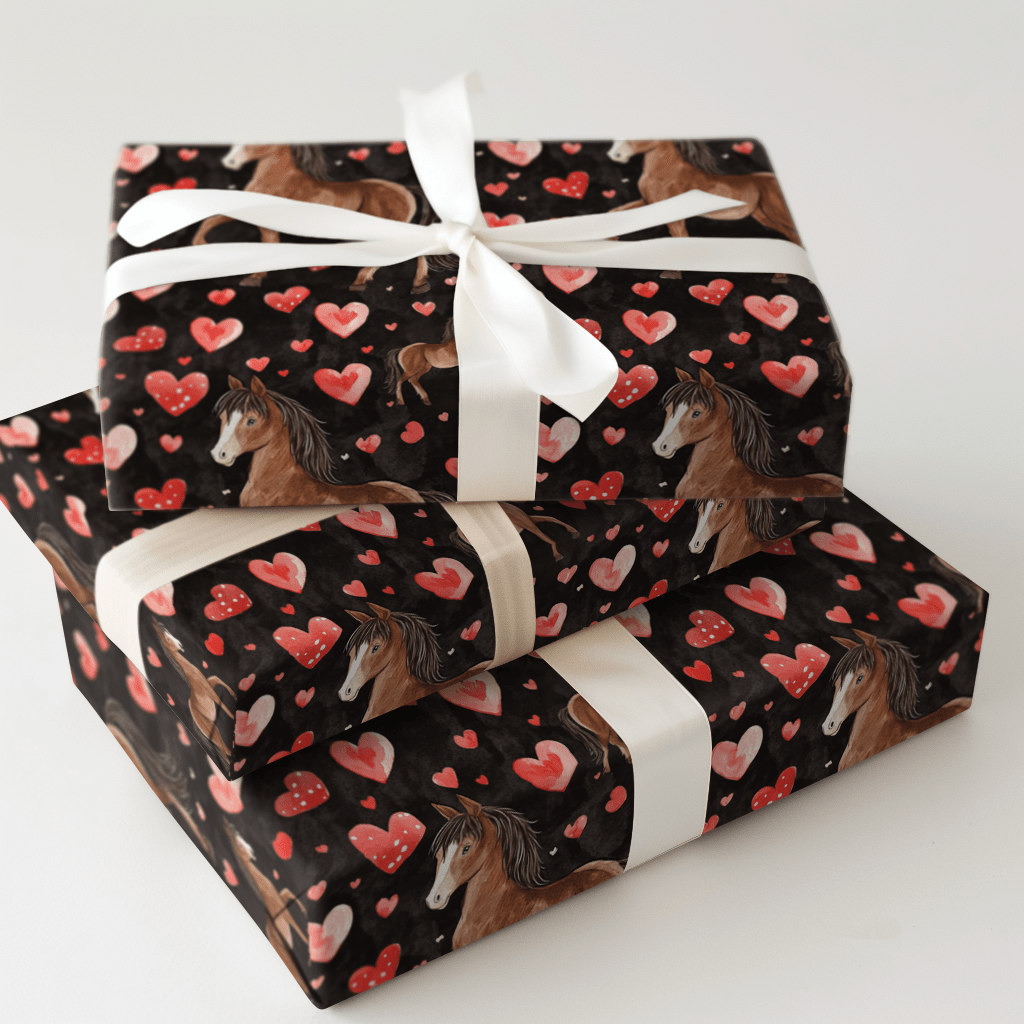 Missouri Fox Trotter Valentine - Wrapping Paper - Aspen & Arlo