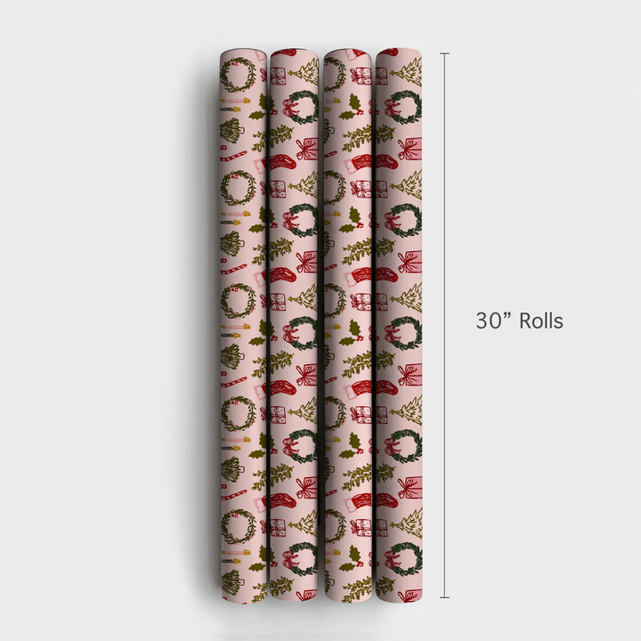 Holly Jolly Doodles - Wrapping Paper - Aspen & Arlo