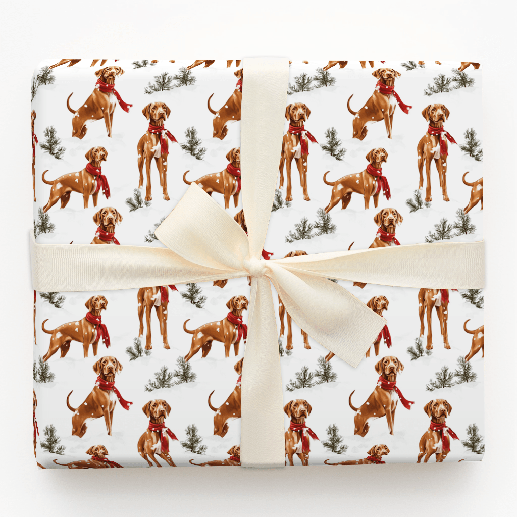 Snow Day for Vizsla - Wrapping Paper - Aspen & Arlo