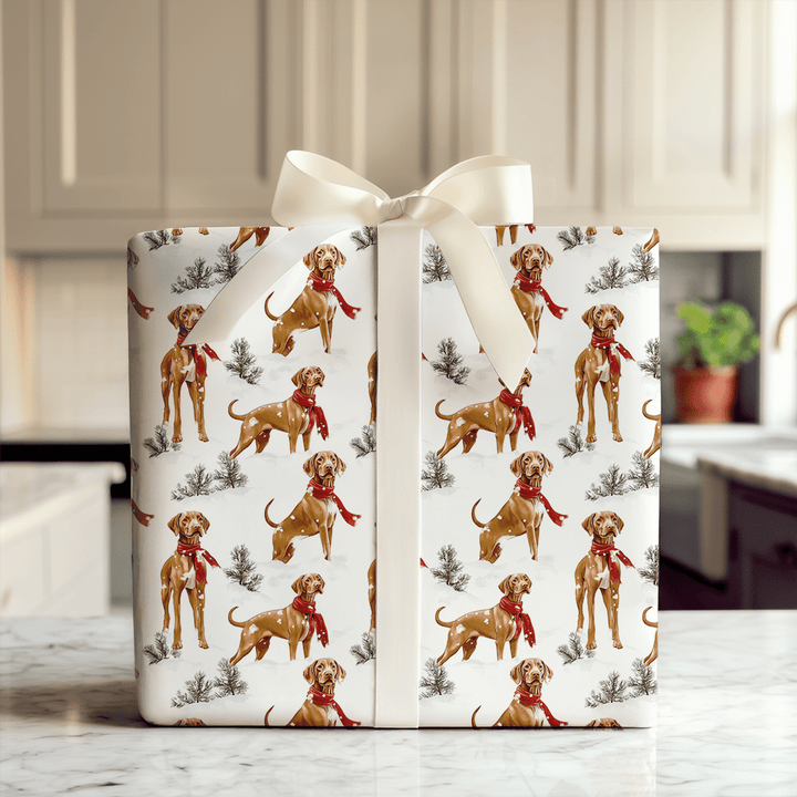 Snow Day for Vizsla - Wrapping Paper - Aspen & Arlo