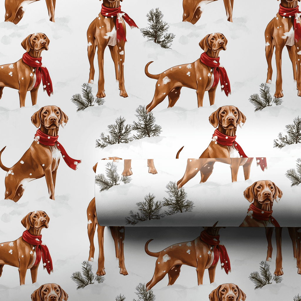 Snow Day for Vizsla - Wrapping Paper - Aspen & Arlo