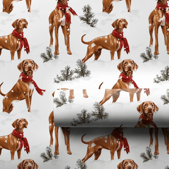 Snow Day for Vizsla - Wrapping Paper - Aspen & Arlo