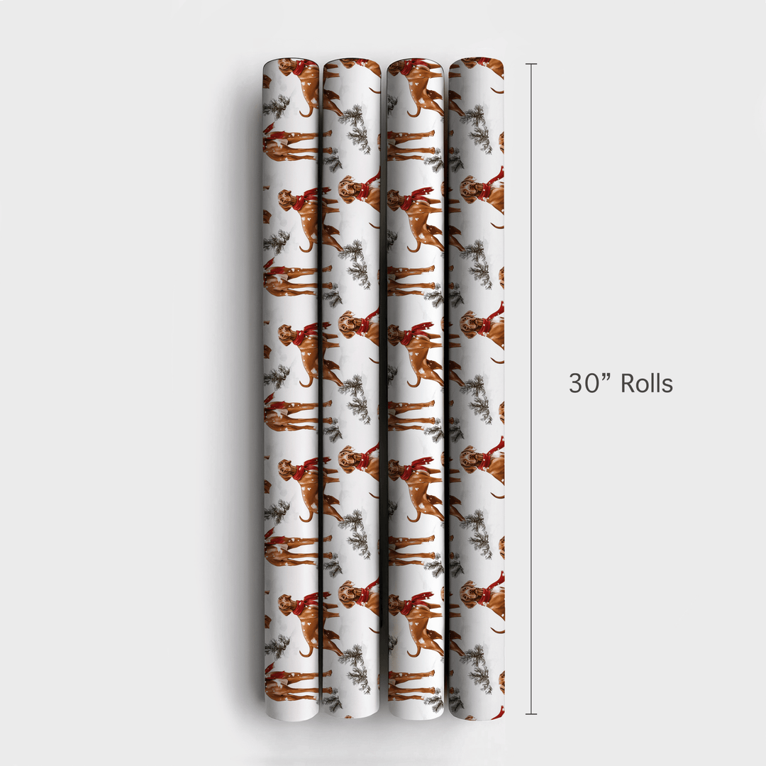 Snow Day for Vizsla - Wrapping Paper - Aspen & Arlo