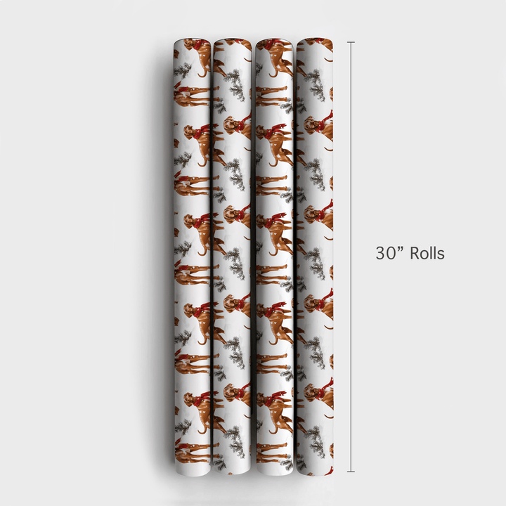 Snow Day for Vizsla - Wrapping Paper - Aspen & Arlo