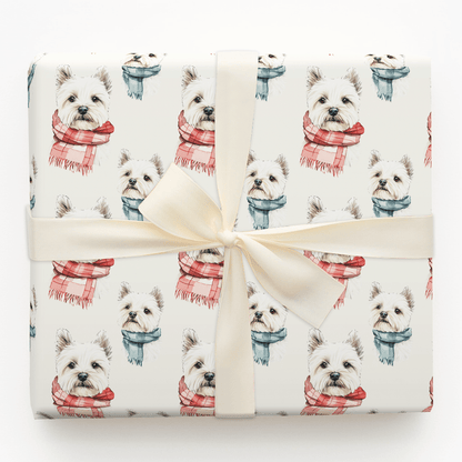 Bundle Up with the Westie - Wrapping Paper - Aspen & Arlo