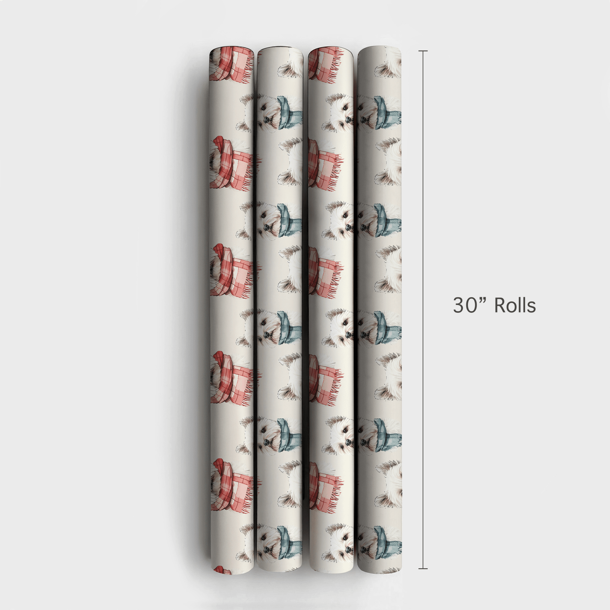 Bundle Up with the Westie - Wrapping Paper - Aspen & Arlo