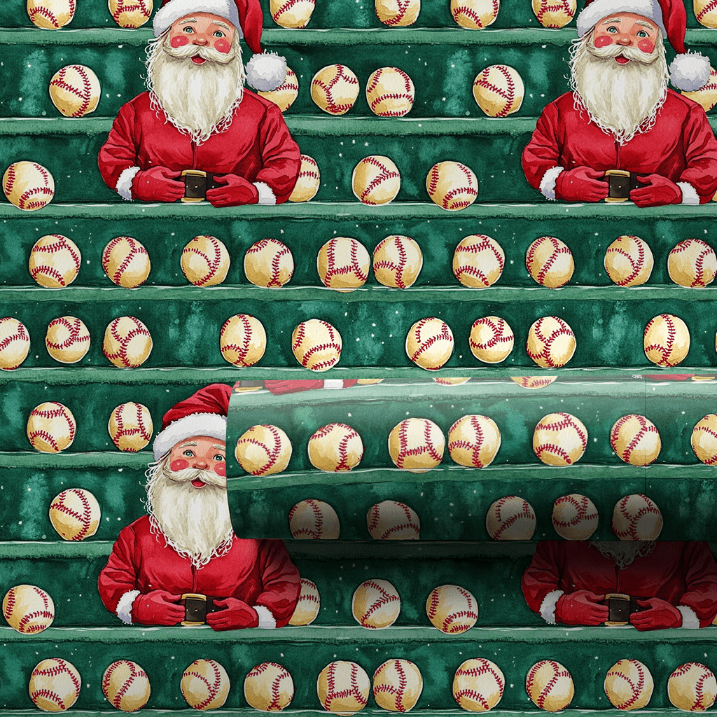 Santa Dugout - Wrapping Paper - Aspen & Arlo