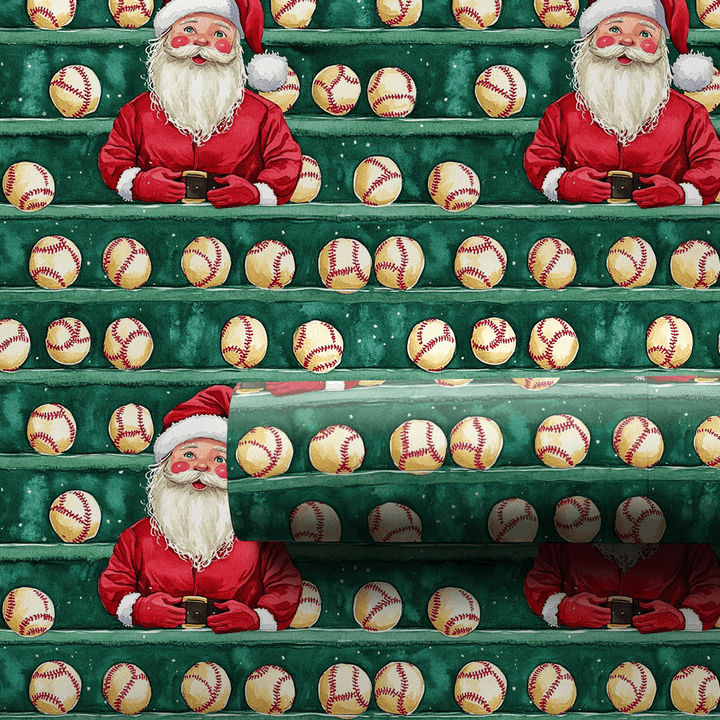 Santa Dugout - Wrapping Paper - Aspen & Arlo