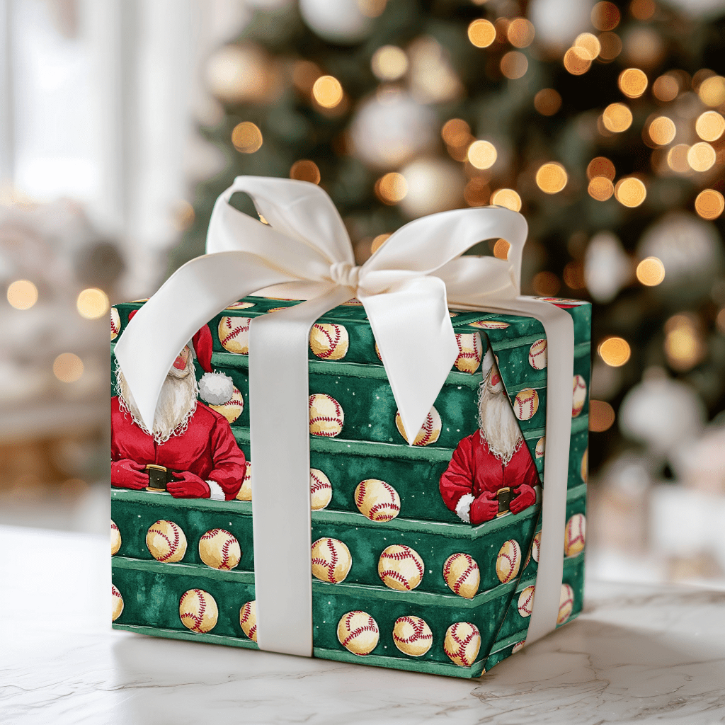 Santa Dugout - Wrapping Paper - Aspen & Arlo