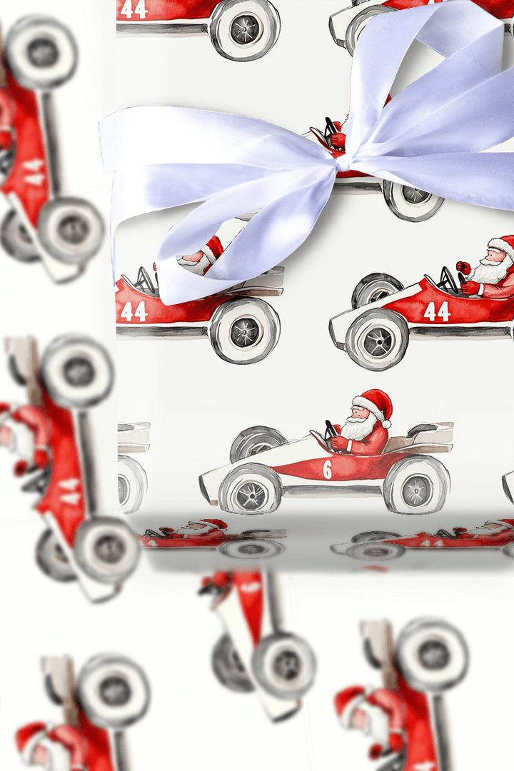 Santa's Speedway - Wrapping Paper - Aspen & Arlo