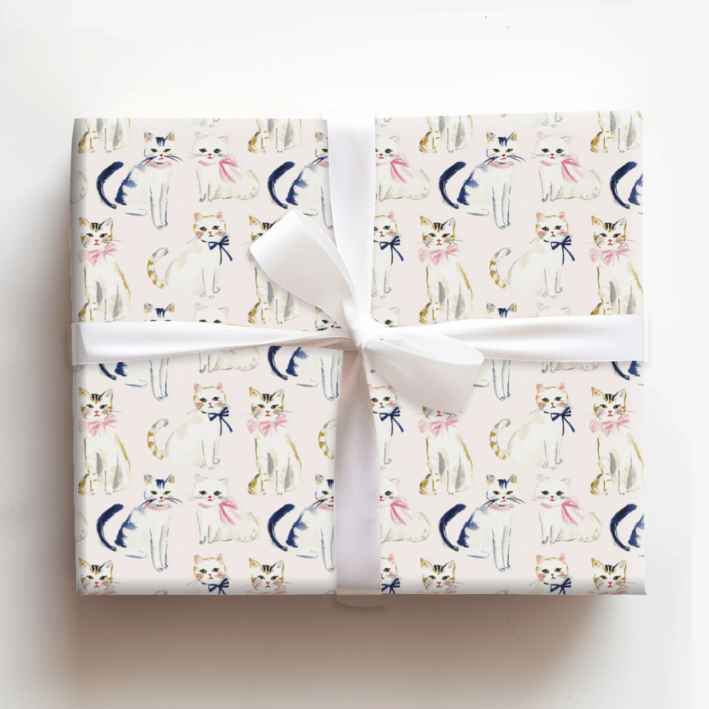 Cats with Bows - Wrapping Paper - Aspen & Arlo