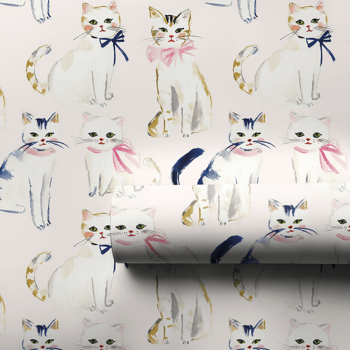 Cats with Bows - Wrapping Paper - Aspen & Arlo