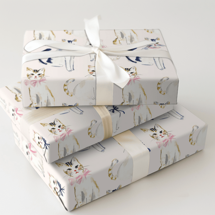 Cats with Bows - Wrapping Paper - Aspen & Arlo