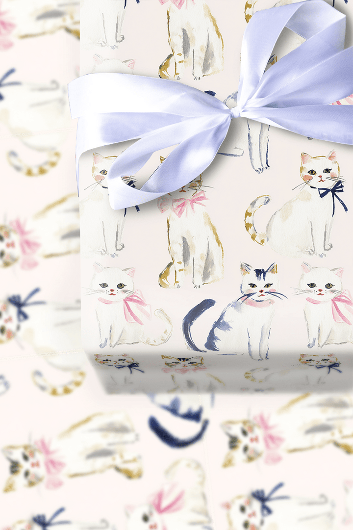 Cats with Bows - Wrapping Paper - Aspen & Arlo