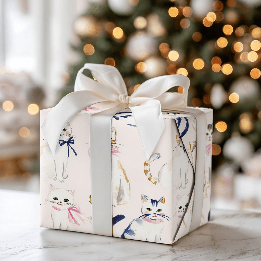 Cats with Bows - Wrapping Paper - Aspen & Arlo