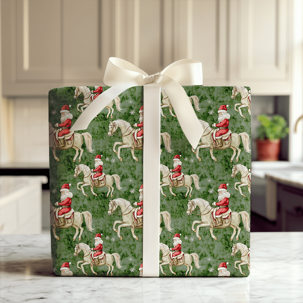 Saddle Up Santa - Wrapping Paper - Aspen & Arlo