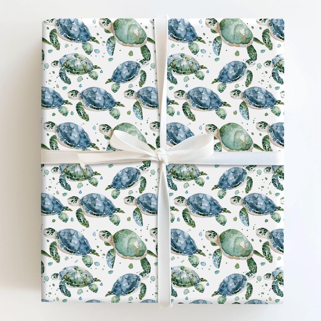 Turtle Tide - Wrapping Paper - Aspen & Arlo