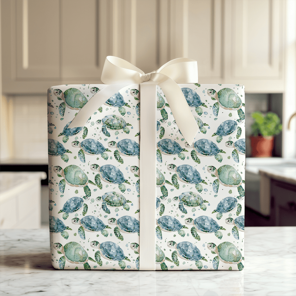 Tortoise Shell Wrapping Paper Turtle Tide Wrapping Paper: Turtle Animal Gift Wrap – Aspen & Arlo