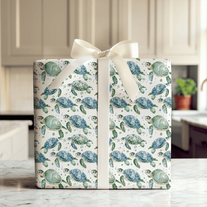 Turtle Tide - Wrapping Paper - Aspen & Arlo