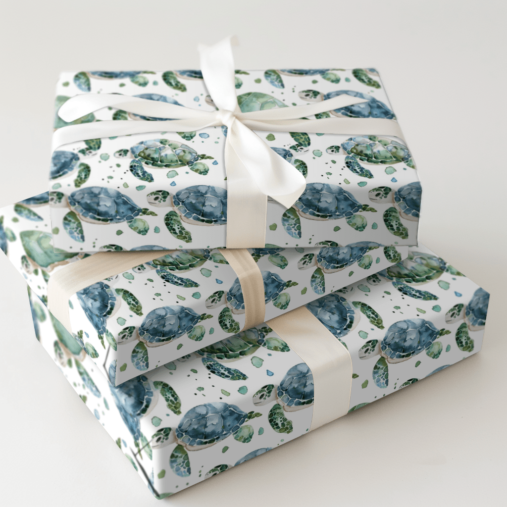 Turtle Tide - Wrapping Paper - Aspen & Arlo