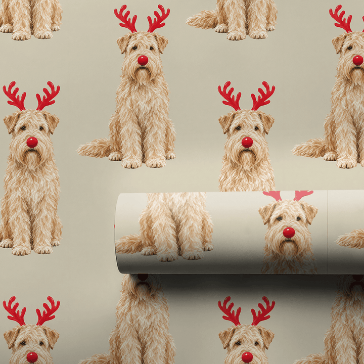 Rudolph the Wheaten Terrier - Wrapping Paper - Aspen & Arlo