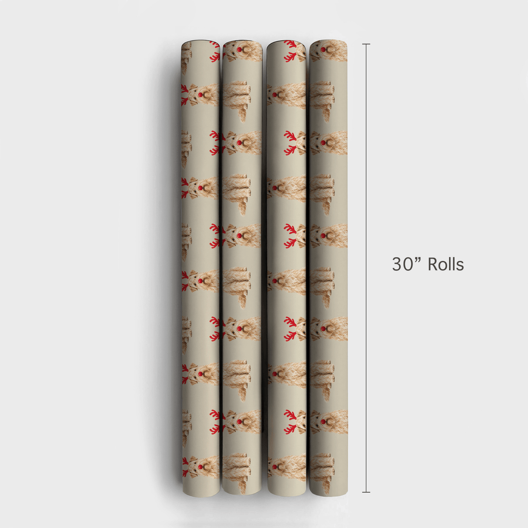Rudolph the Wheaten Terrier - Wrapping Paper - Aspen & Arlo
