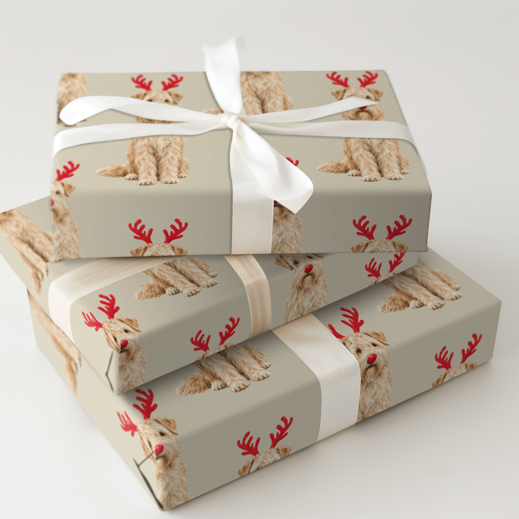 Rudolph the Wheaten Terrier - Wrapping Paper - Aspen & Arlo
