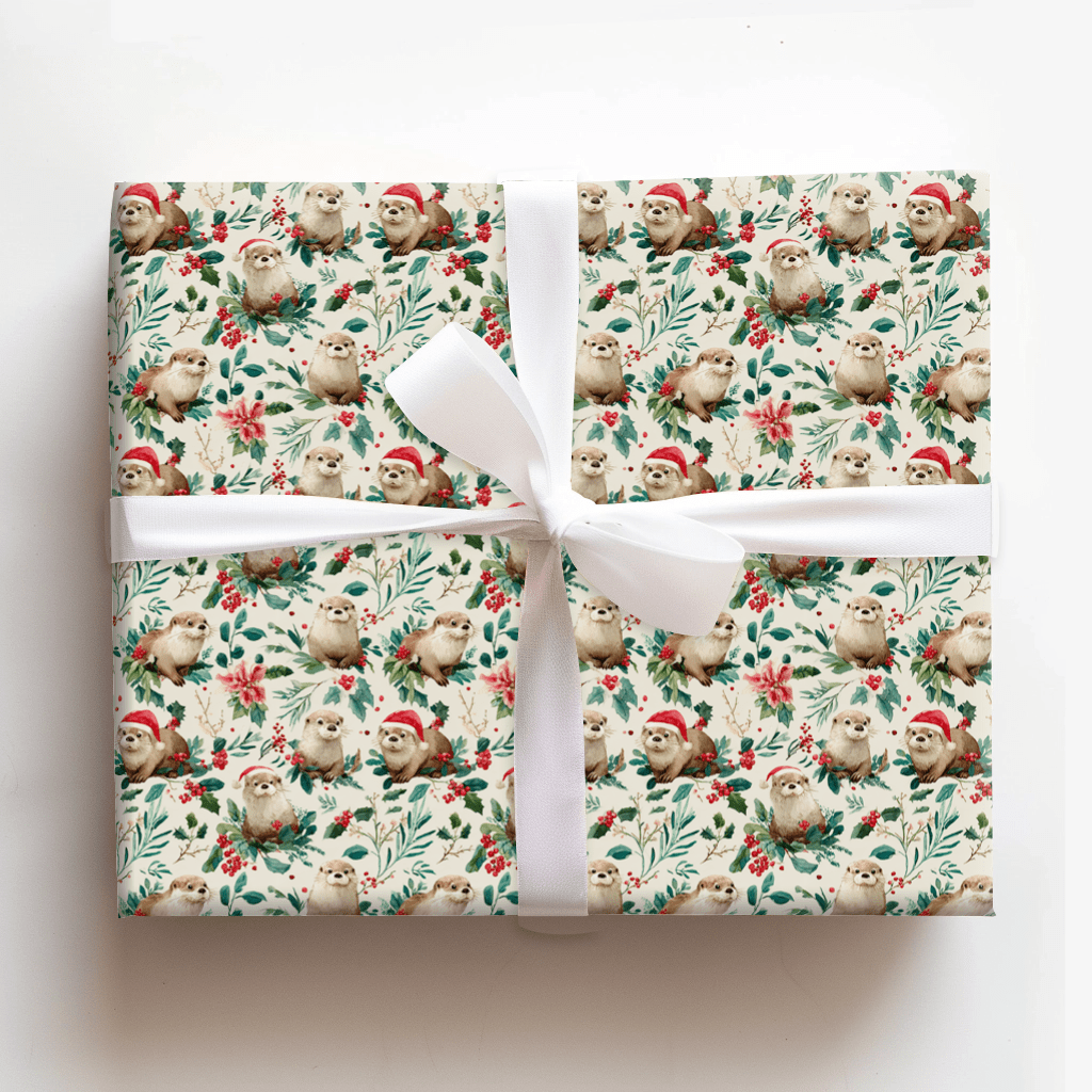 Old Saint Otter - Wrapping Paper - Aspen & Arlo