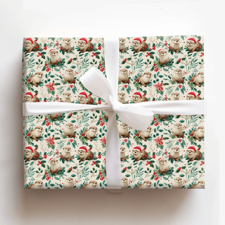 Old Saint Otter - Wrapping Paper - Aspen & Arlo