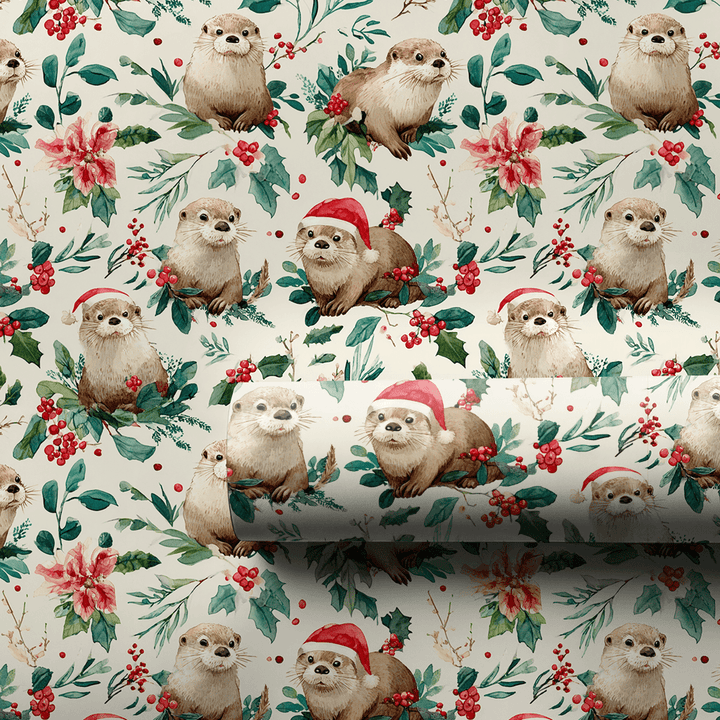Old Saint Otter - Wrapping Paper - Aspen & Arlo