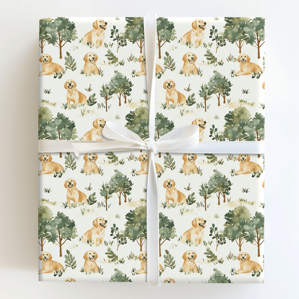 Park with the Goldens - Wrapping Paper - Aspen & Arlo