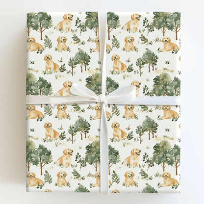 Park with the Goldens - Wrapping Paper - Aspen & Arlo