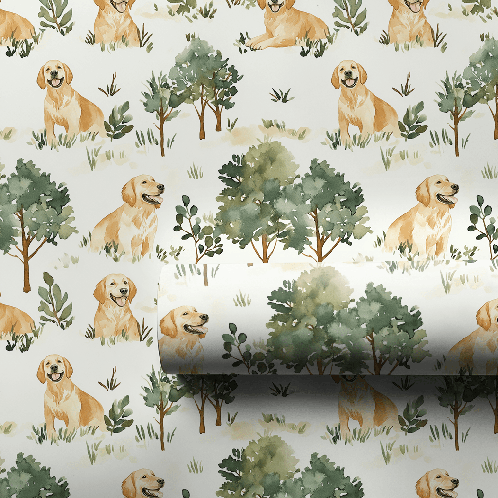 Park with the Goldens - Wrapping Paper - Aspen & Arlo