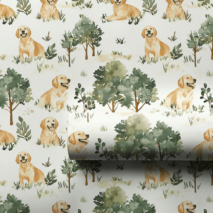 Park with the Goldens - Wrapping Paper - Aspen & Arlo