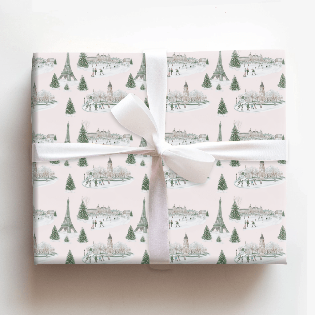 Winter at Jarden des Tuileries - Wrapping Paper - Aspen & Arlo