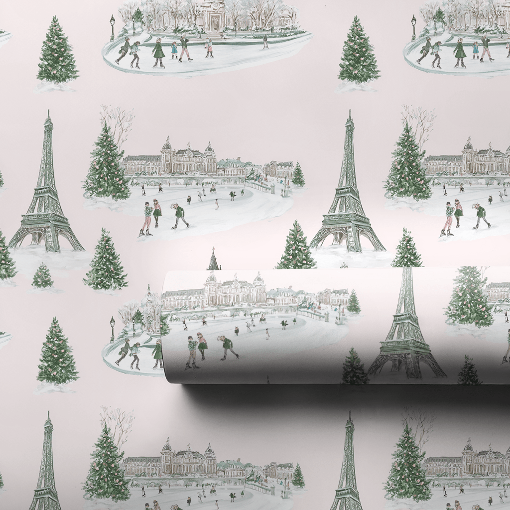 Winter at Jarden des Tuileries - Wrapping Paper - Aspen & Arlo