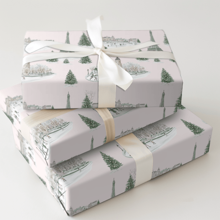 Winter at Jarden des Tuileries - Wrapping Paper - Aspen & Arlo