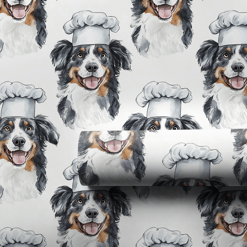 Cooking with the Australian Shepherds - Wrapping Paper - Aspen & Arlo