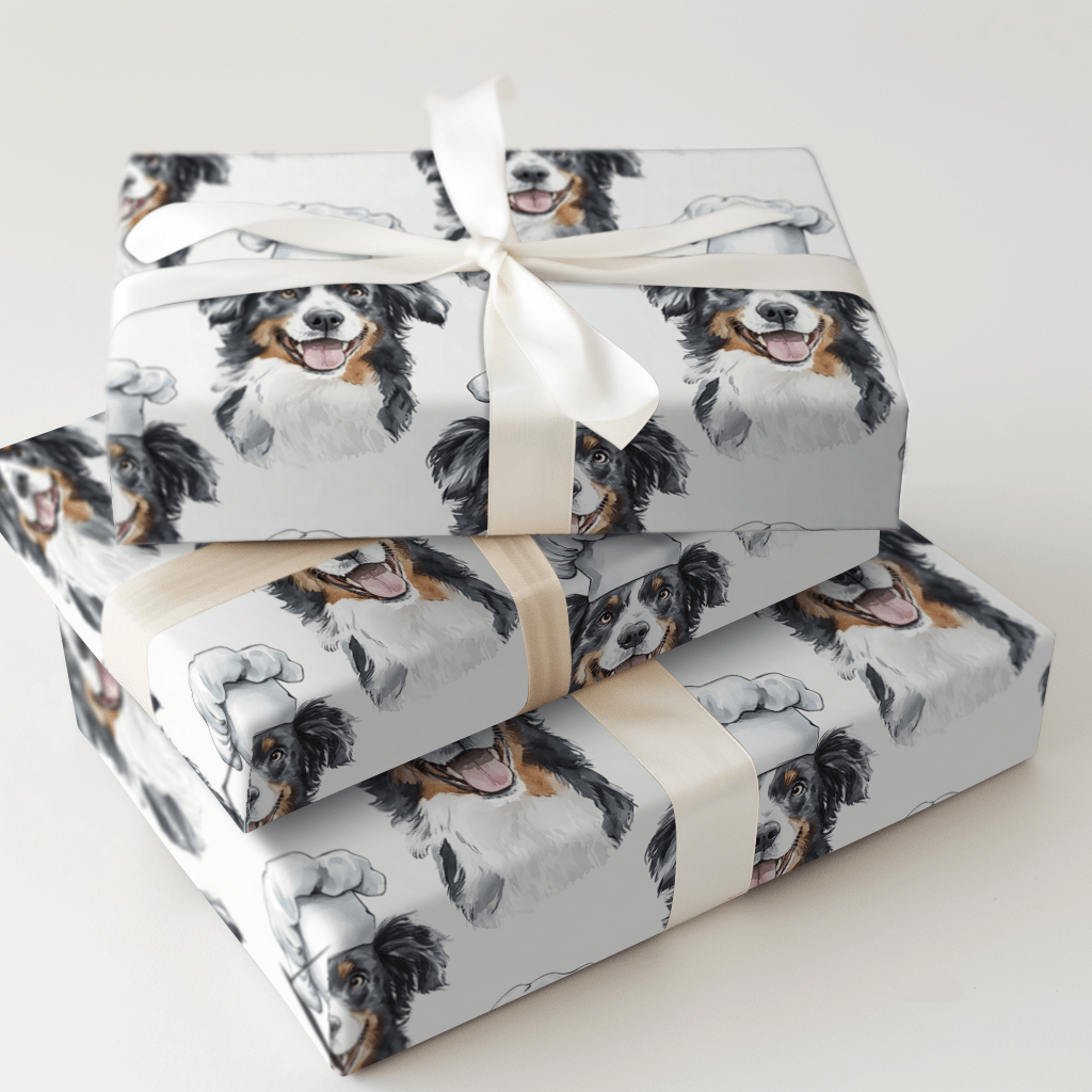 Cooking with the Australian Shepherds - Wrapping Paper - Aspen & Arlo