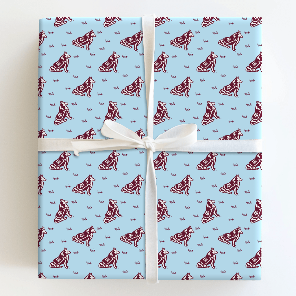 Tiny Aggie Pup - Wrapping Paper - Aspen & Arlo