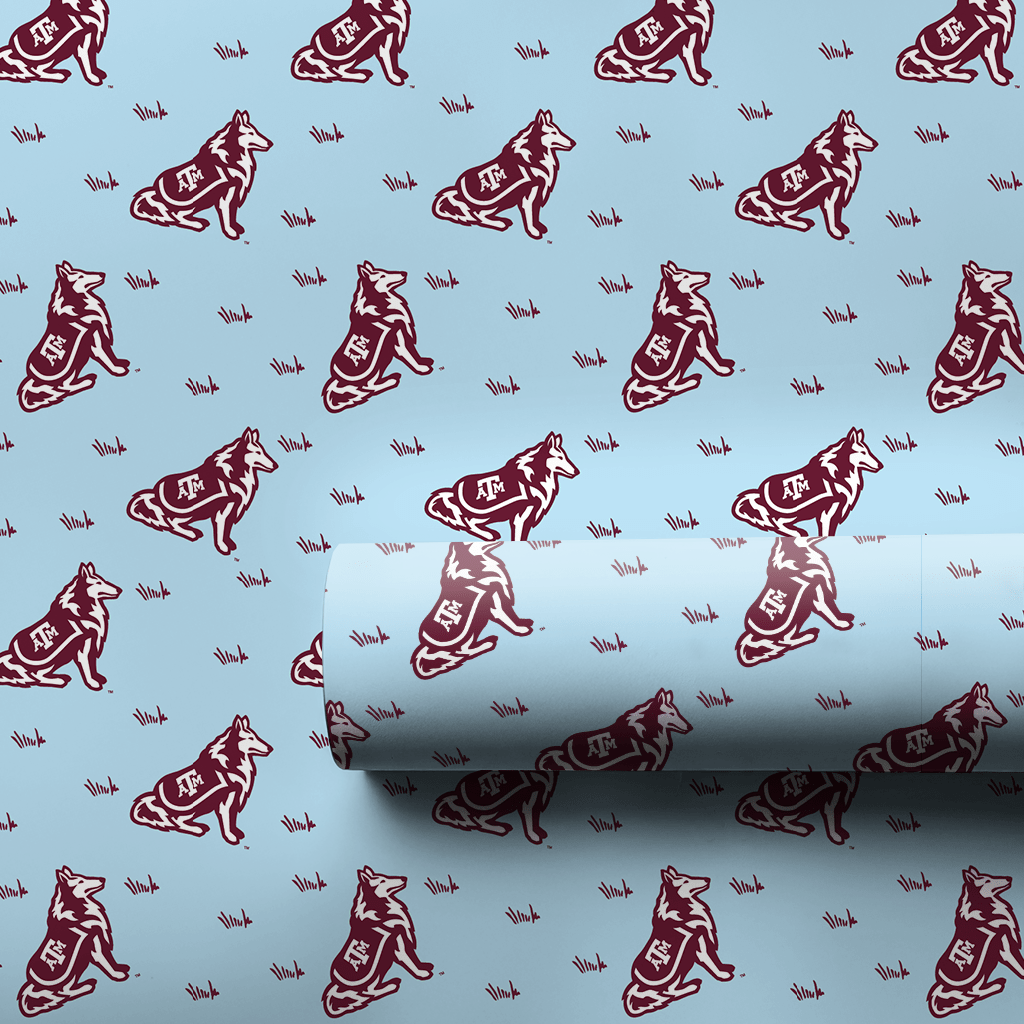 Tiny Aggie Pup - Wrapping Paper - Aspen & Arlo