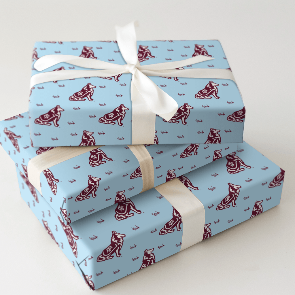 Tiny Aggie Pup - Wrapping Paper - Aspen & Arlo