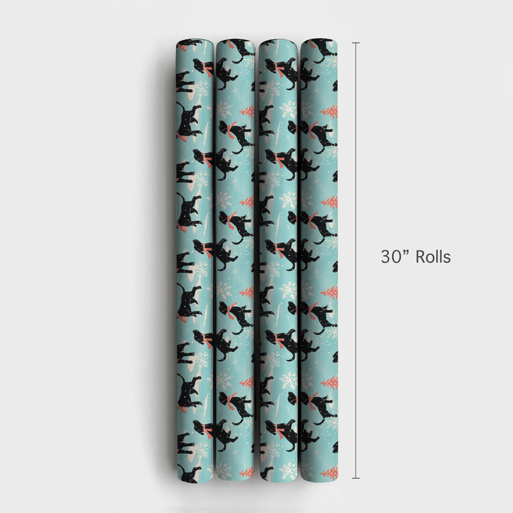 Black Lab on the Ice - Wrapping Paper - Aspen & Arlo