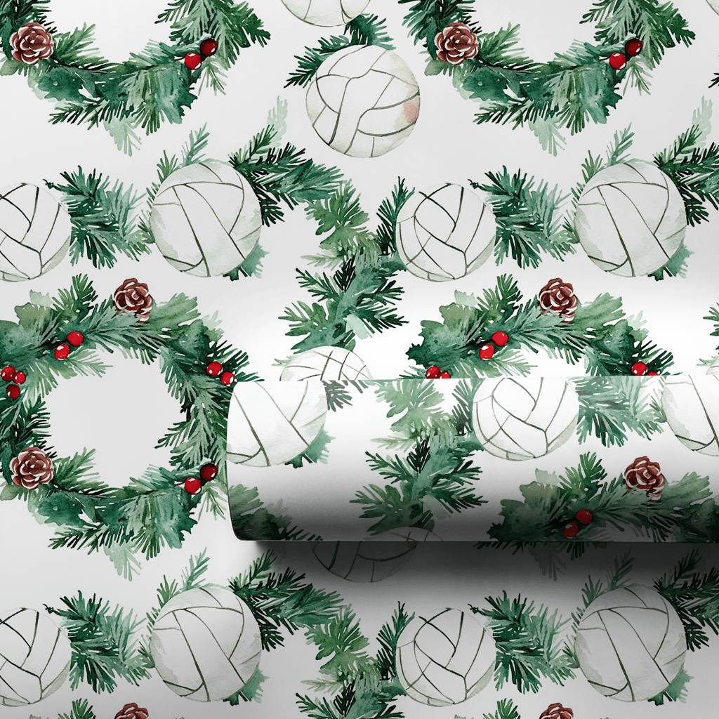Spin Holly Serve - Wrapping Paper - Aspen & Arlo