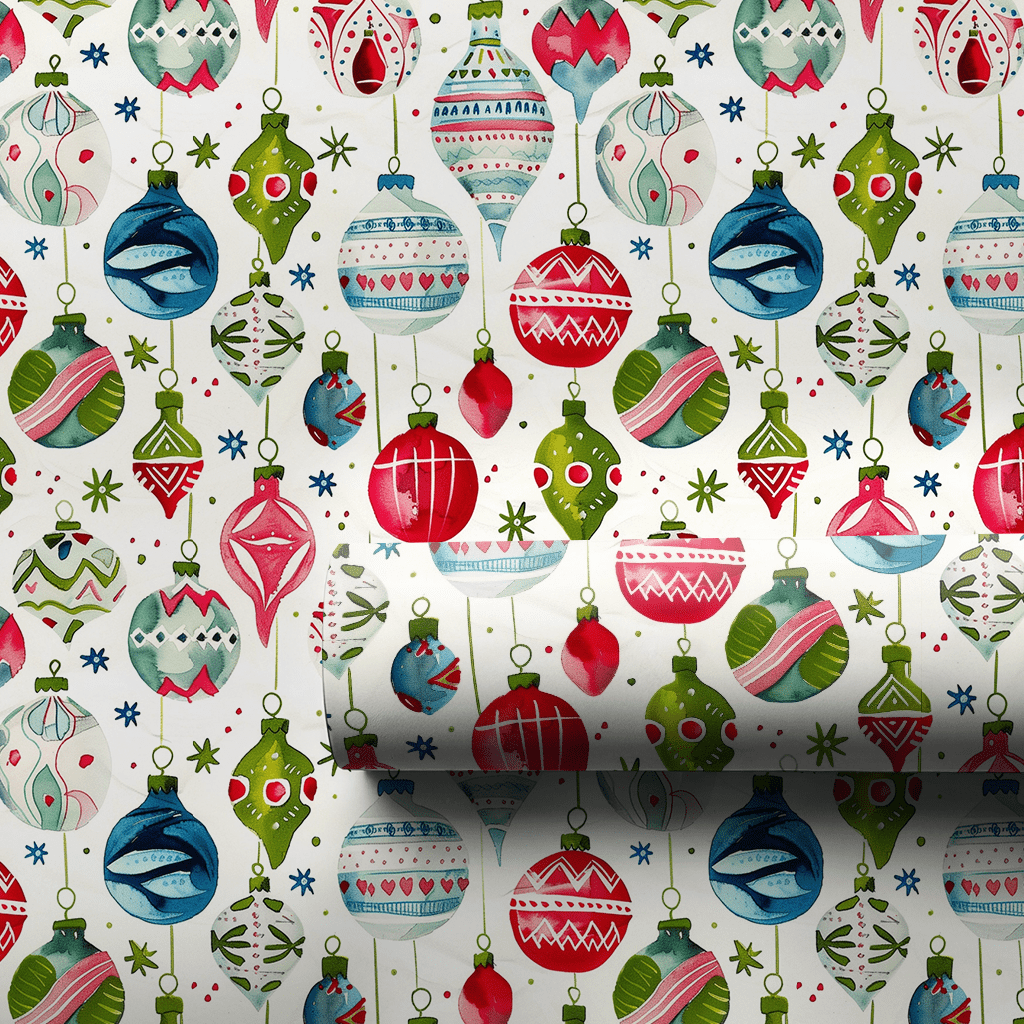 Festive Baubles - Wrapping Paper - Aspen & Arlo